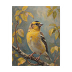 Goldfinch on a branch Wall Art - Stretched Canvas