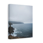 Foggy Coastal Cliff Wall Art  - Stretched Canvas