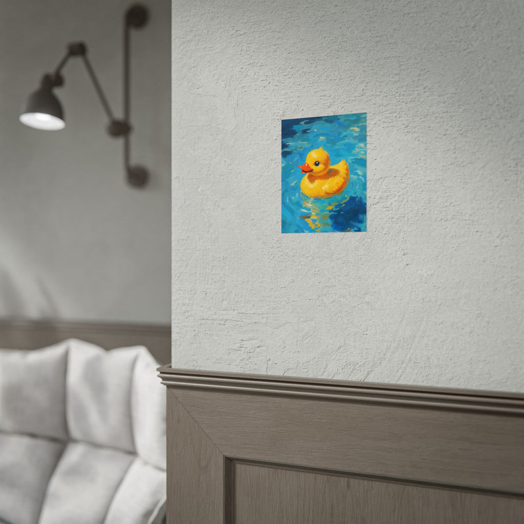 Rubber Duck Poster — Cute Yellow Duckling Wall Art, Nursery & Kids Room Decor