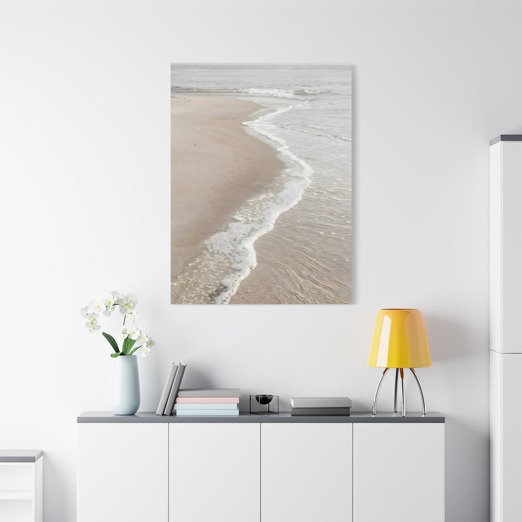Kustlijn Canvas Print - Rustige Strand Muurkunst