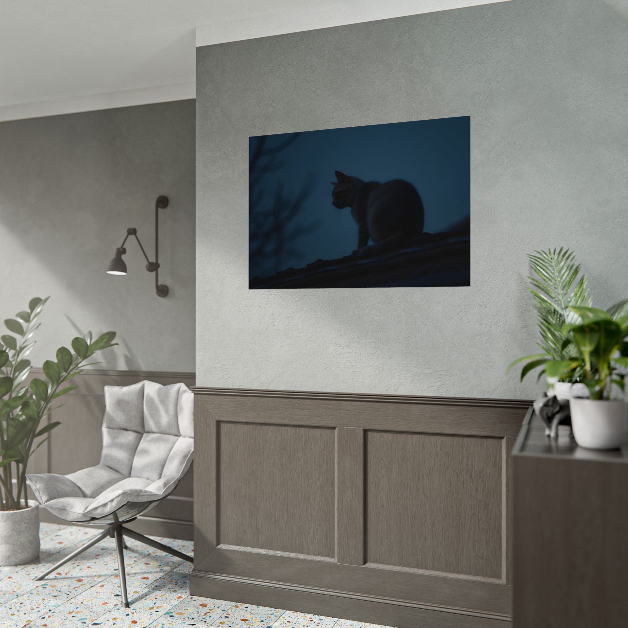 Nightwatch Cat Wall Art - Poster