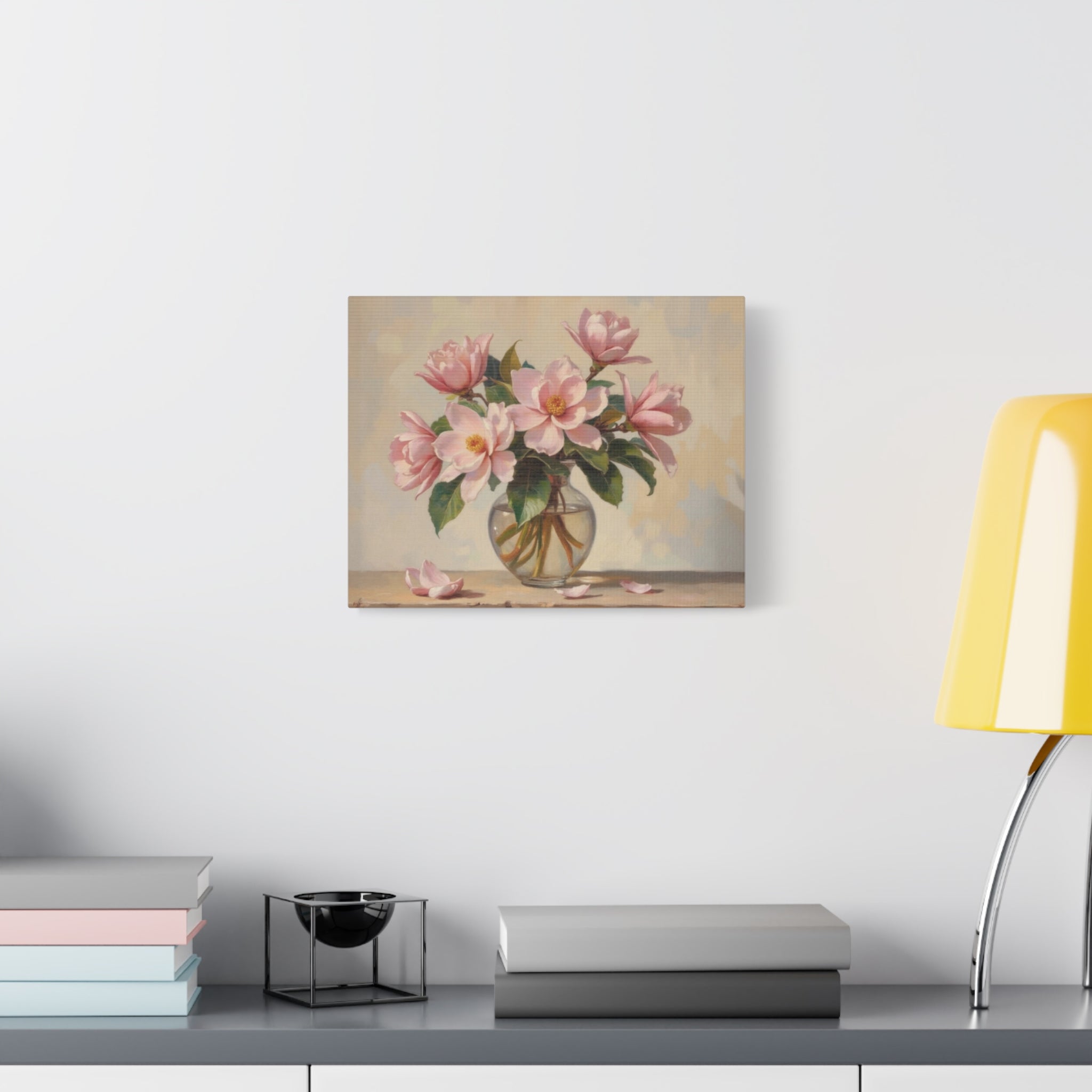 Pink Peonies Bouquet Canvas Wall Art - Stretched Matte Floral Print