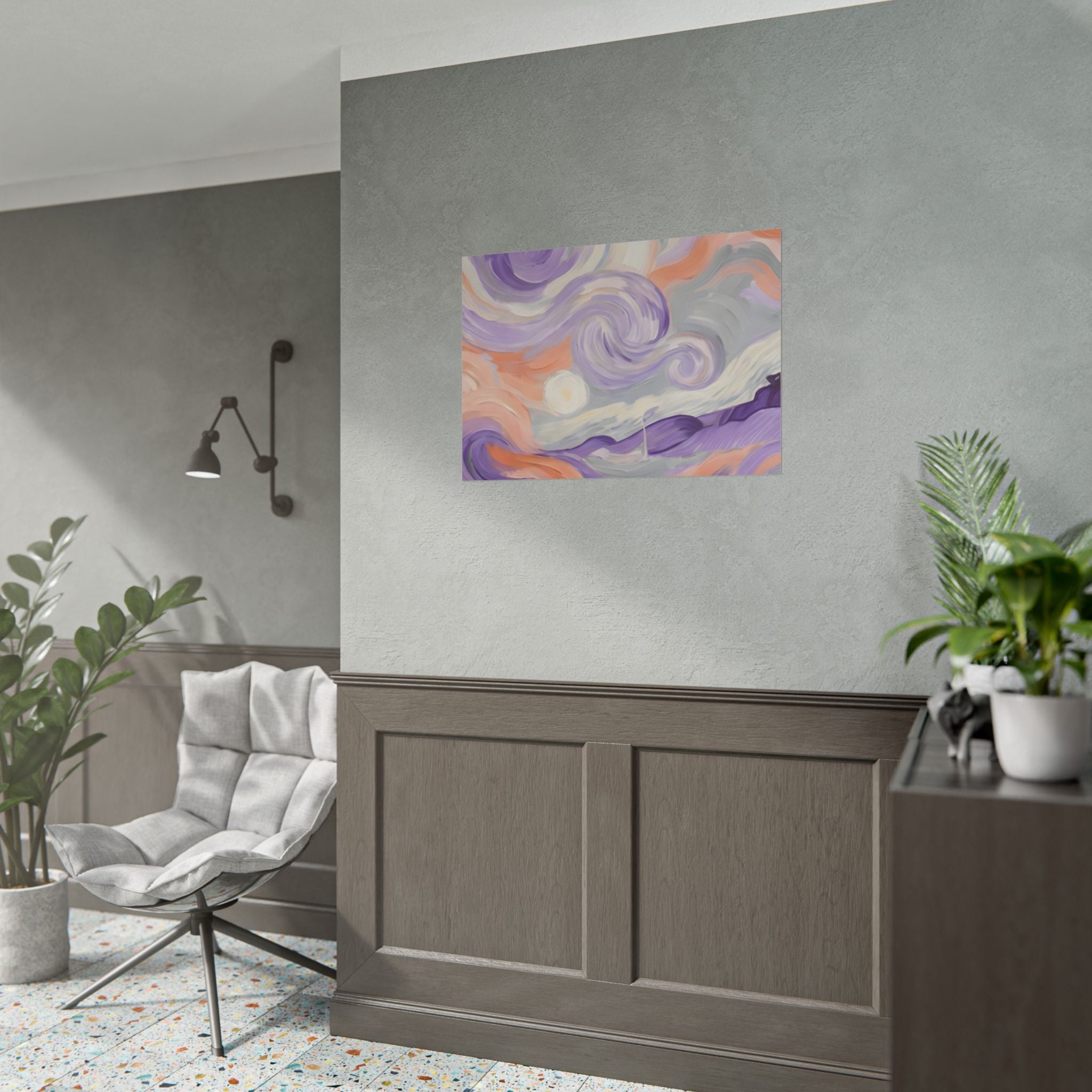 Swirling Pastel Sky Poster