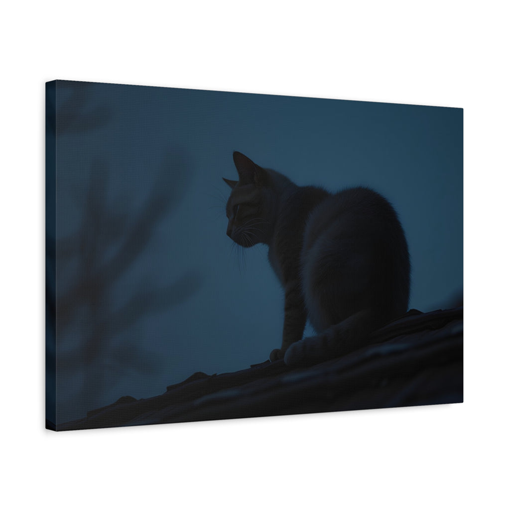 Nightwatch Cat Wall Art - Stretched canvas