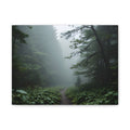 Misty Forest Path  Stretched Wall Art - Canvas Print