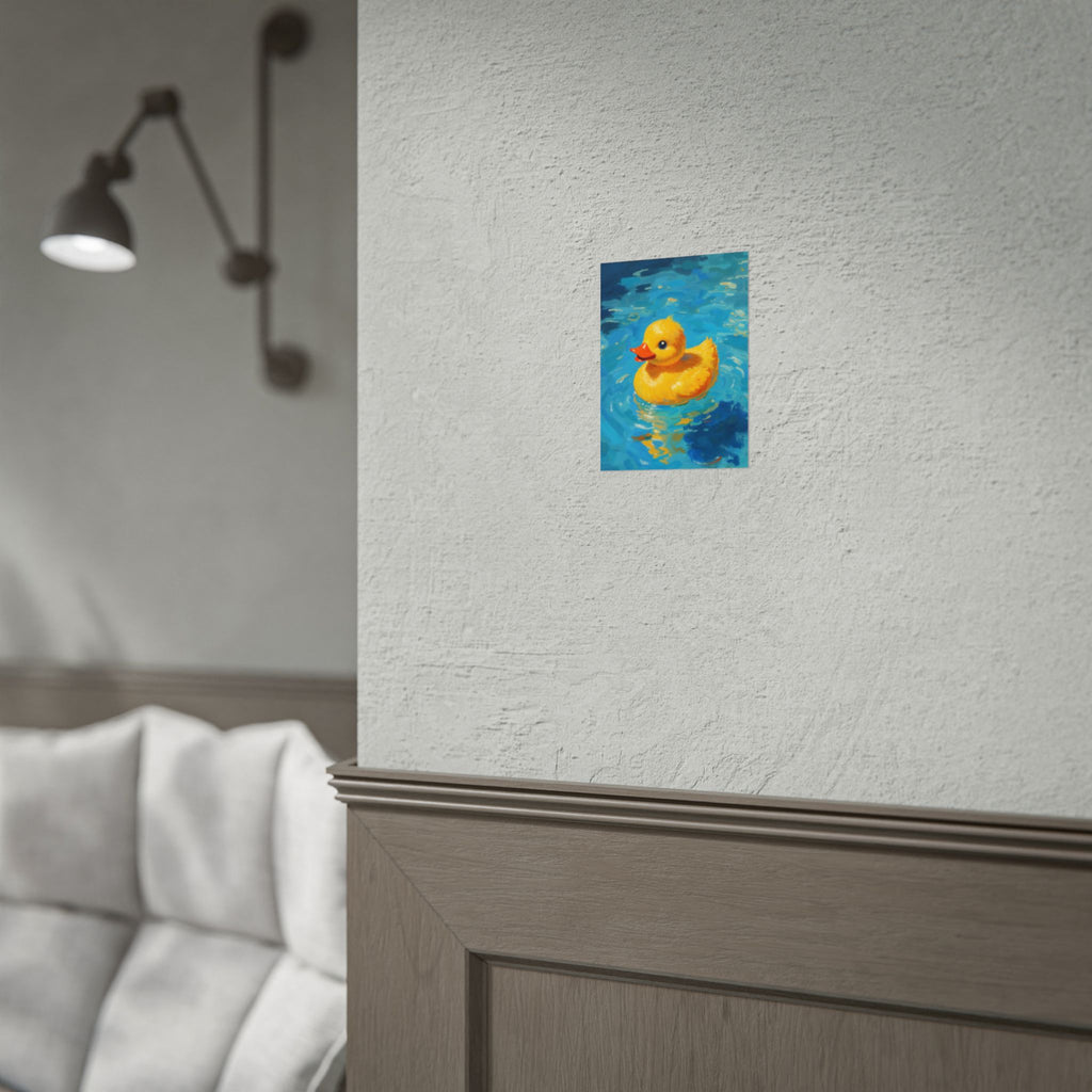 Rubber Duck Poster — Cute Yellow Duckling Wall Art, Nursery & Kids Room Decor