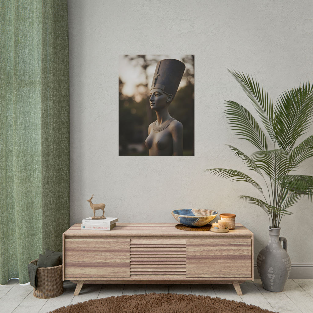 Nefertiti Bronze Statue Wall Art - Egyptian Sculpture Photography - Queen of Egypt - Poster