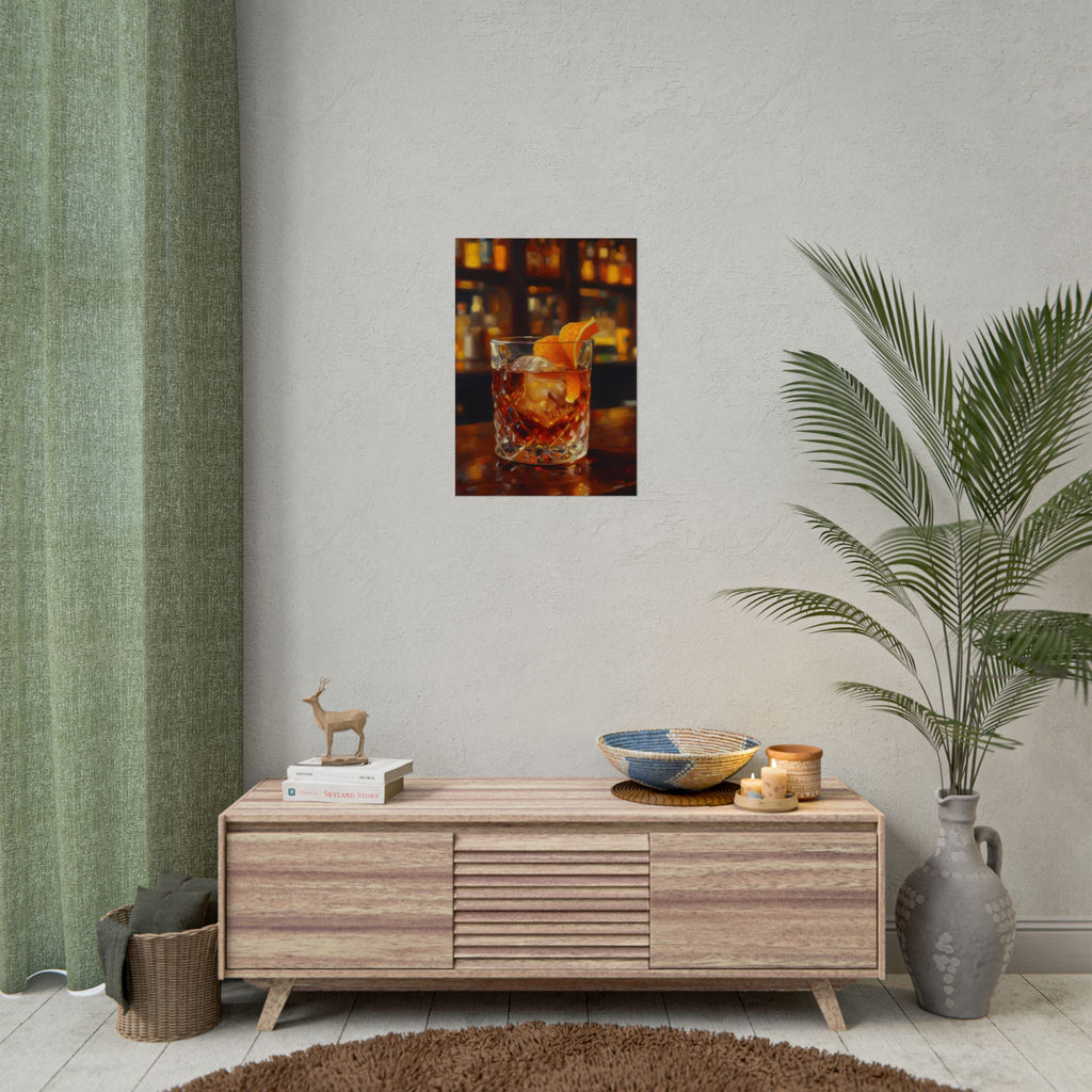 Whisky on Ice Wall Art -  Bar & Home Decor - Poster