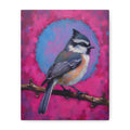 Buntes Meise-Vogel-Leinwandbild – matte Keilrahmenleinwand