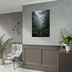 Misty Forest Path  Stretched Wall Art - Poster