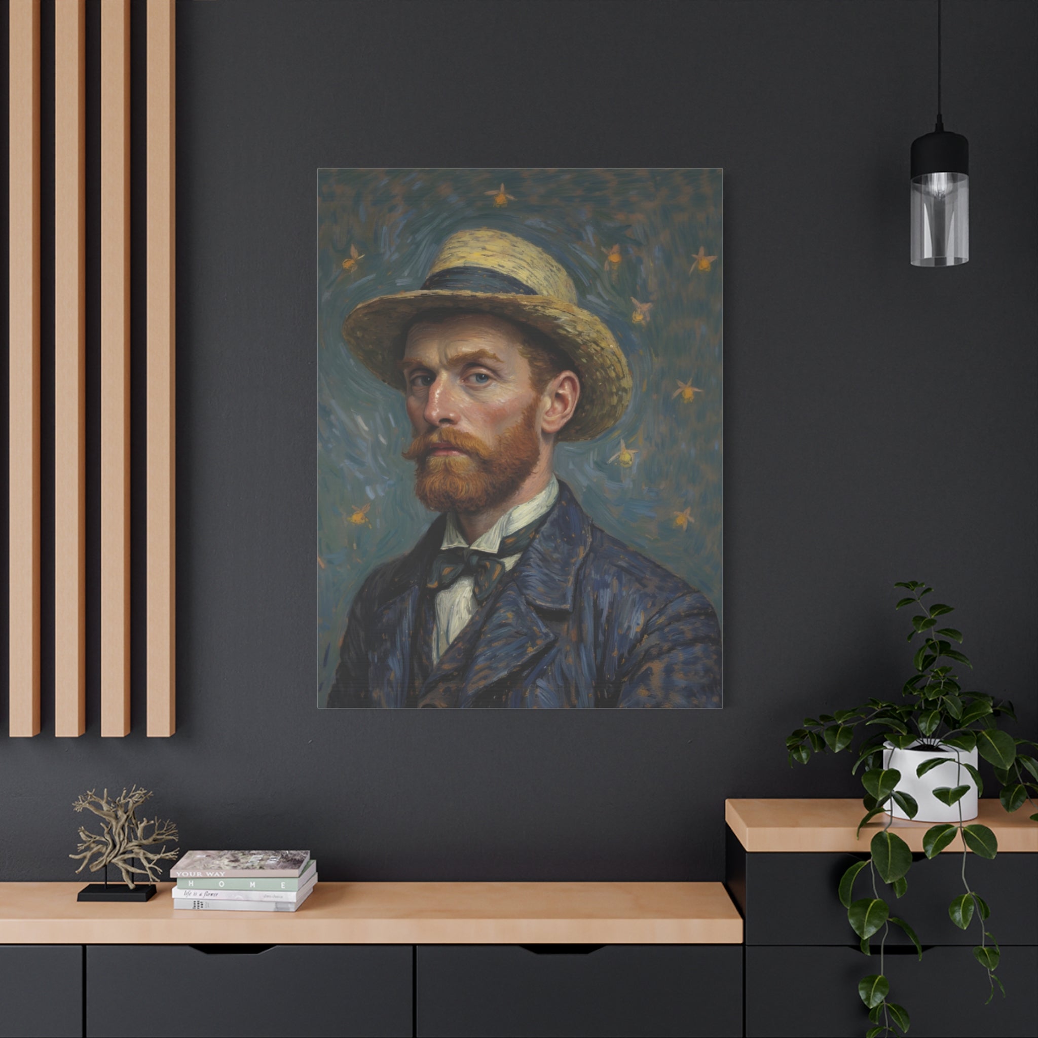 Van Gogh Style Self-Portrait Canvas Print - Matte Stretched Wall Art