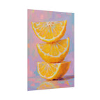 Citrus Slice - Stacked Lemon Wall Art - Stretched Poster