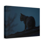 Nightwatch Cat Wall Art - Stretched canvas