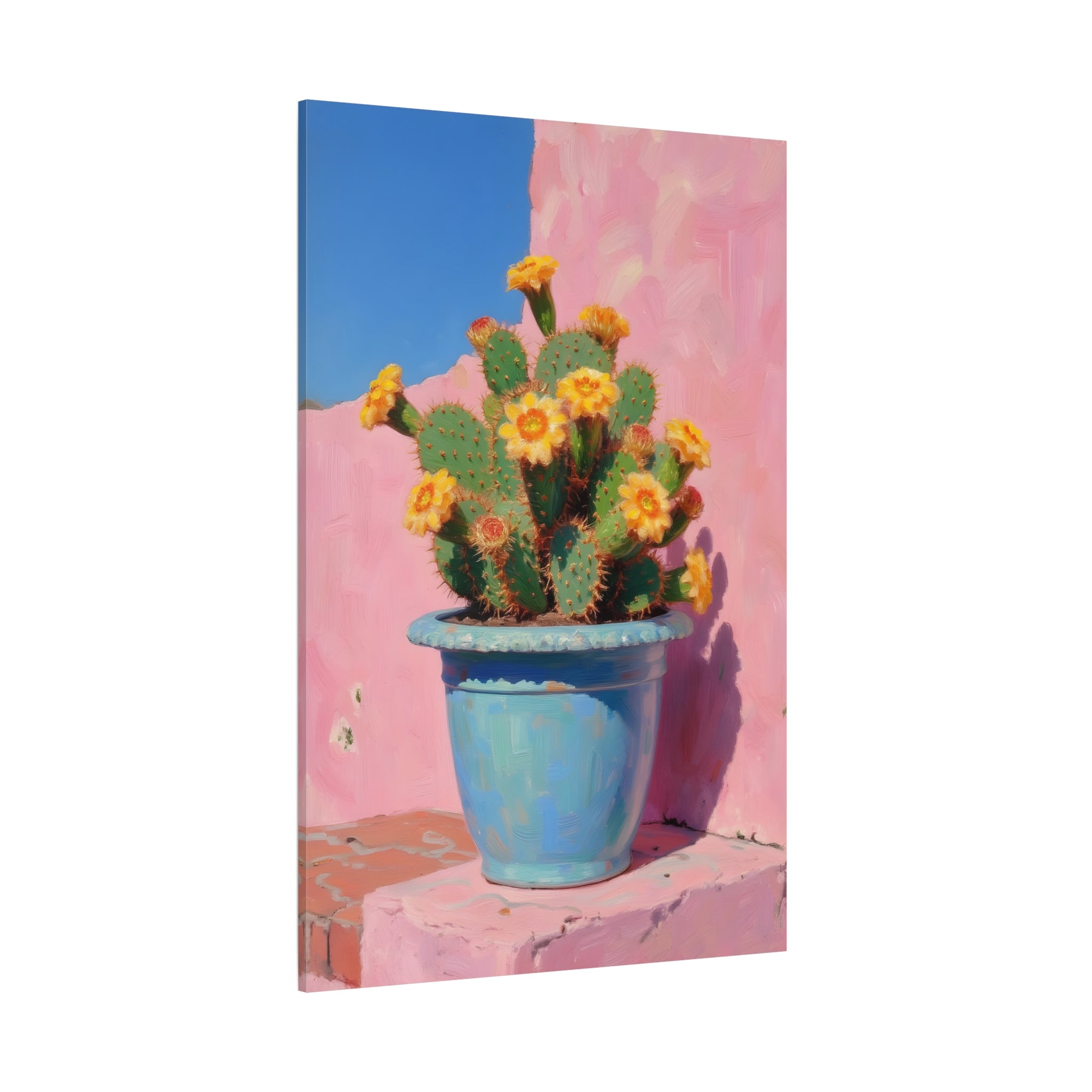 Cactus Pink Wall Art -  Stretched Canvas