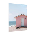 Pink Beach Cottage  Wall Art - Poster