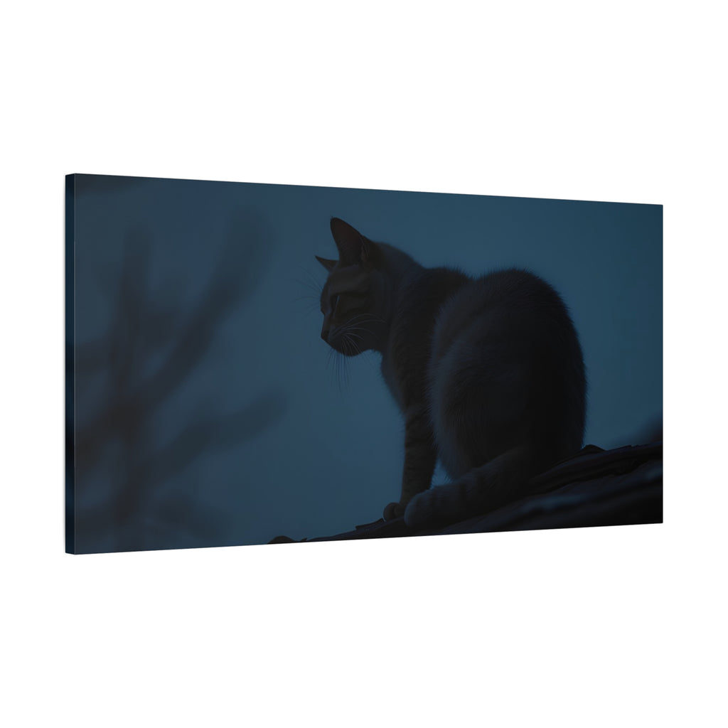 Nightwatch Cat Wall Art - Stretched canvas