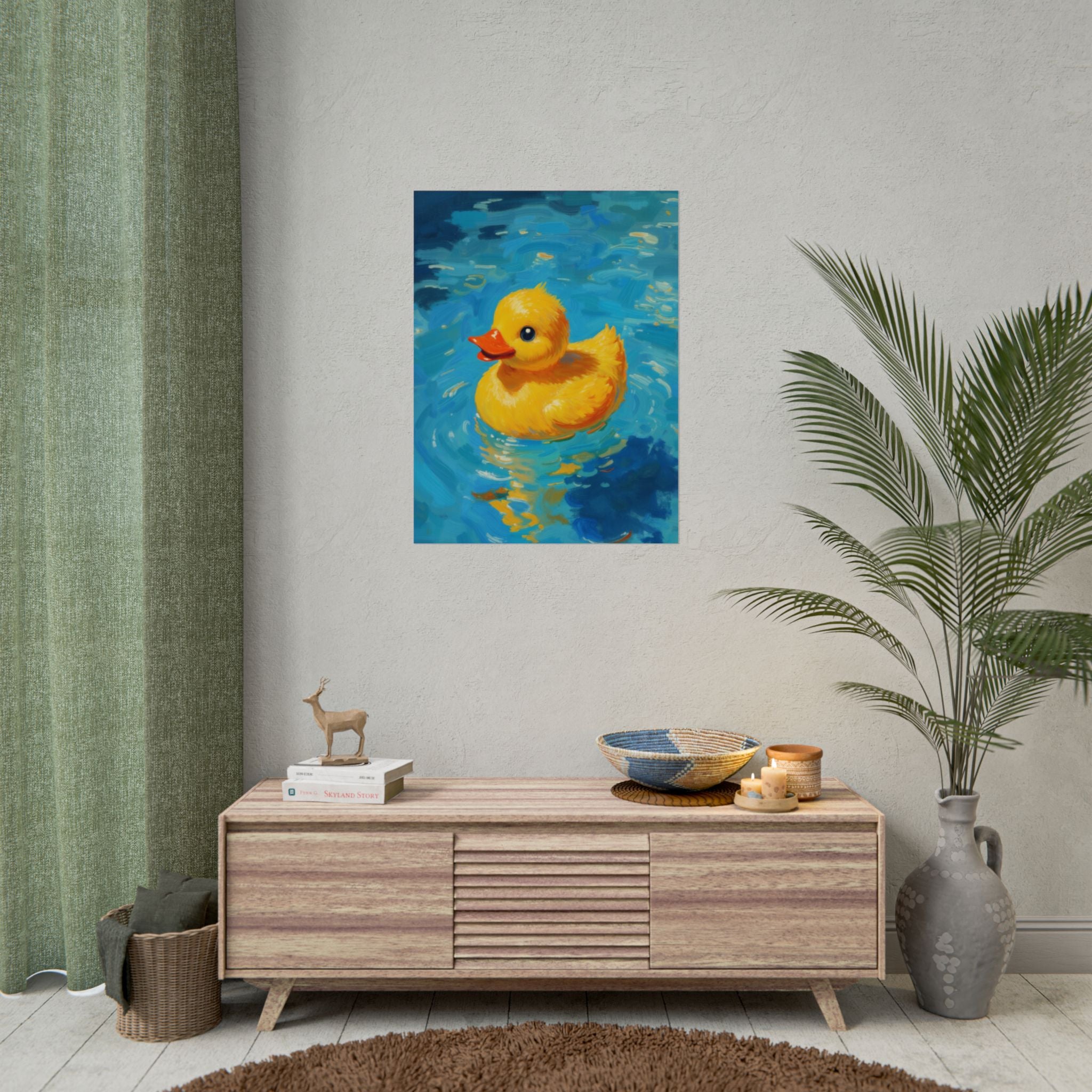 Rubber Duck Poster — Leuke Gele Eend Muurkunst, Kinderkamerdecoratie