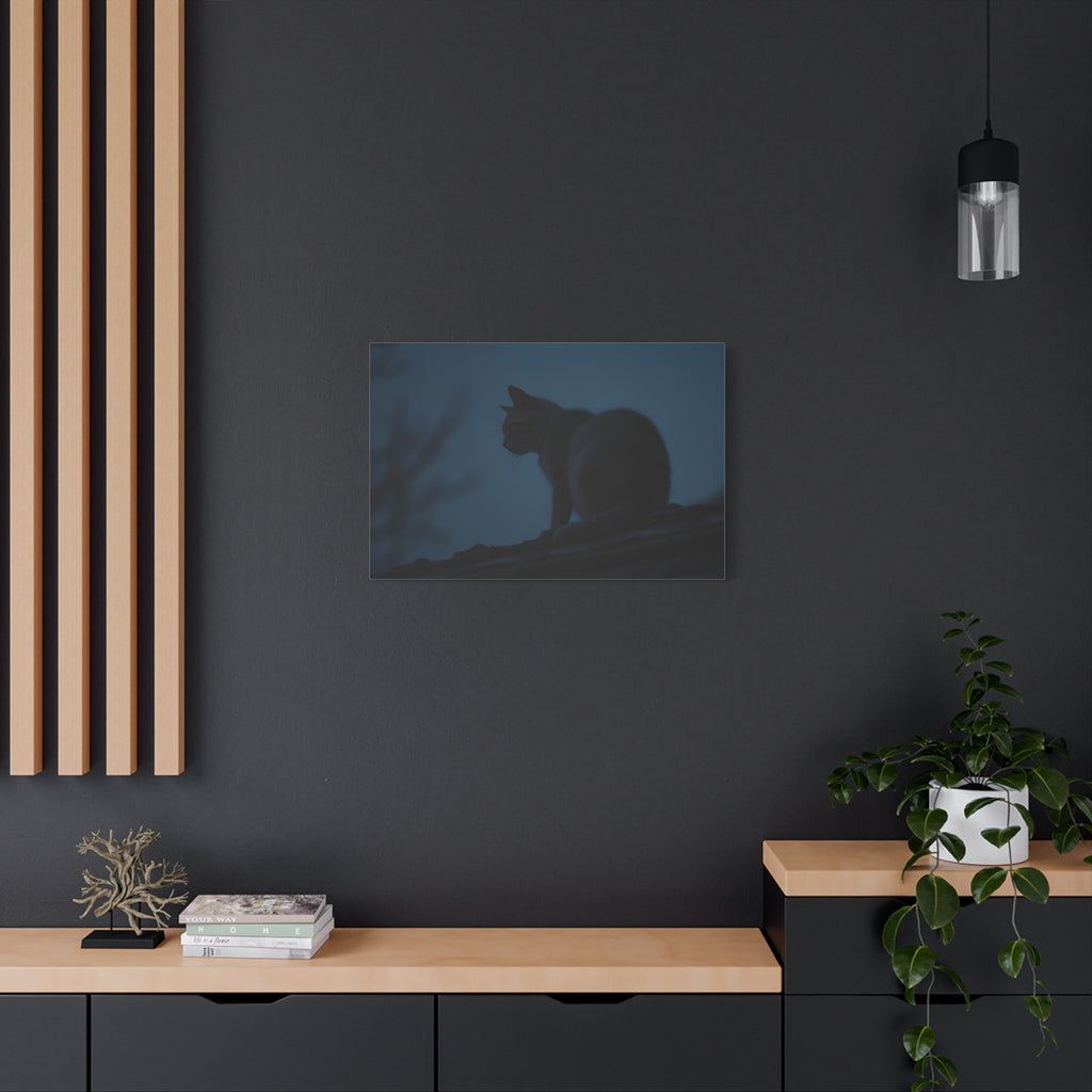 Nightwatch Cat Wall Art - Stretched canvas
