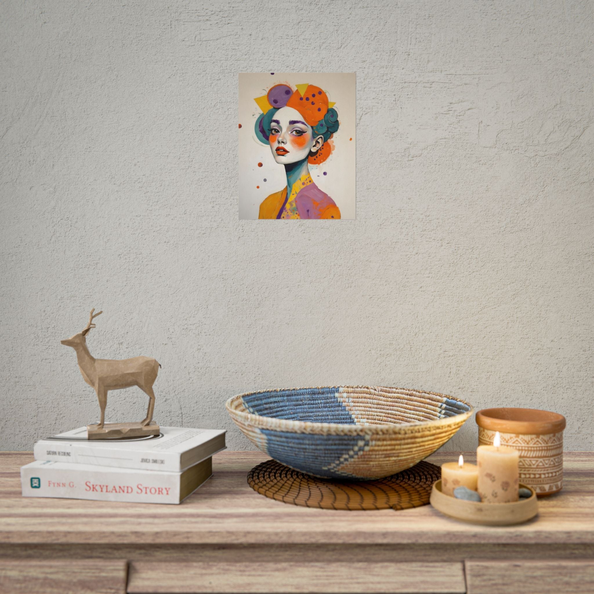 Rolled Poster — Colorful Abstract Portrait Art Print