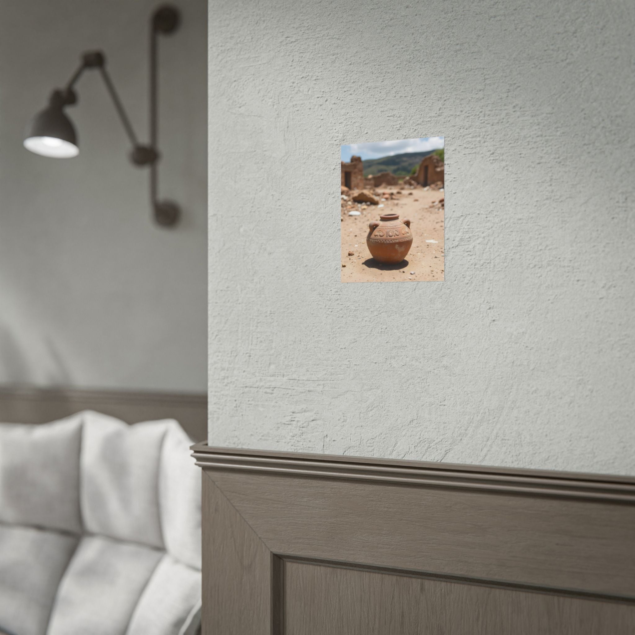 Rustic Terracotta  Clay Pot Desert Poster - Rolled Photo Print