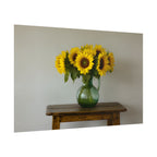 Sunflowers in Green Pitcher Wall Art - Poster
