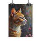 Orange tabby Cat  Oil Brushstroke Rolled Poster