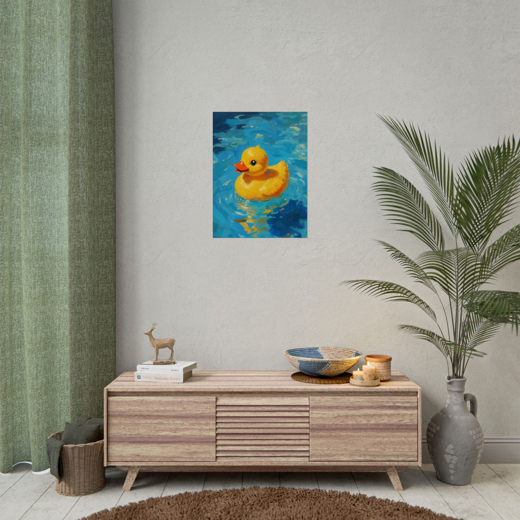 Rubber Duck Poster — Leuke Gele Eend Muurkunst, Kinderkamerdecoratie