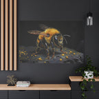 Bumblebee Canvas Print — Realistic Bee Wall Art on Matte Stretched Canvas
