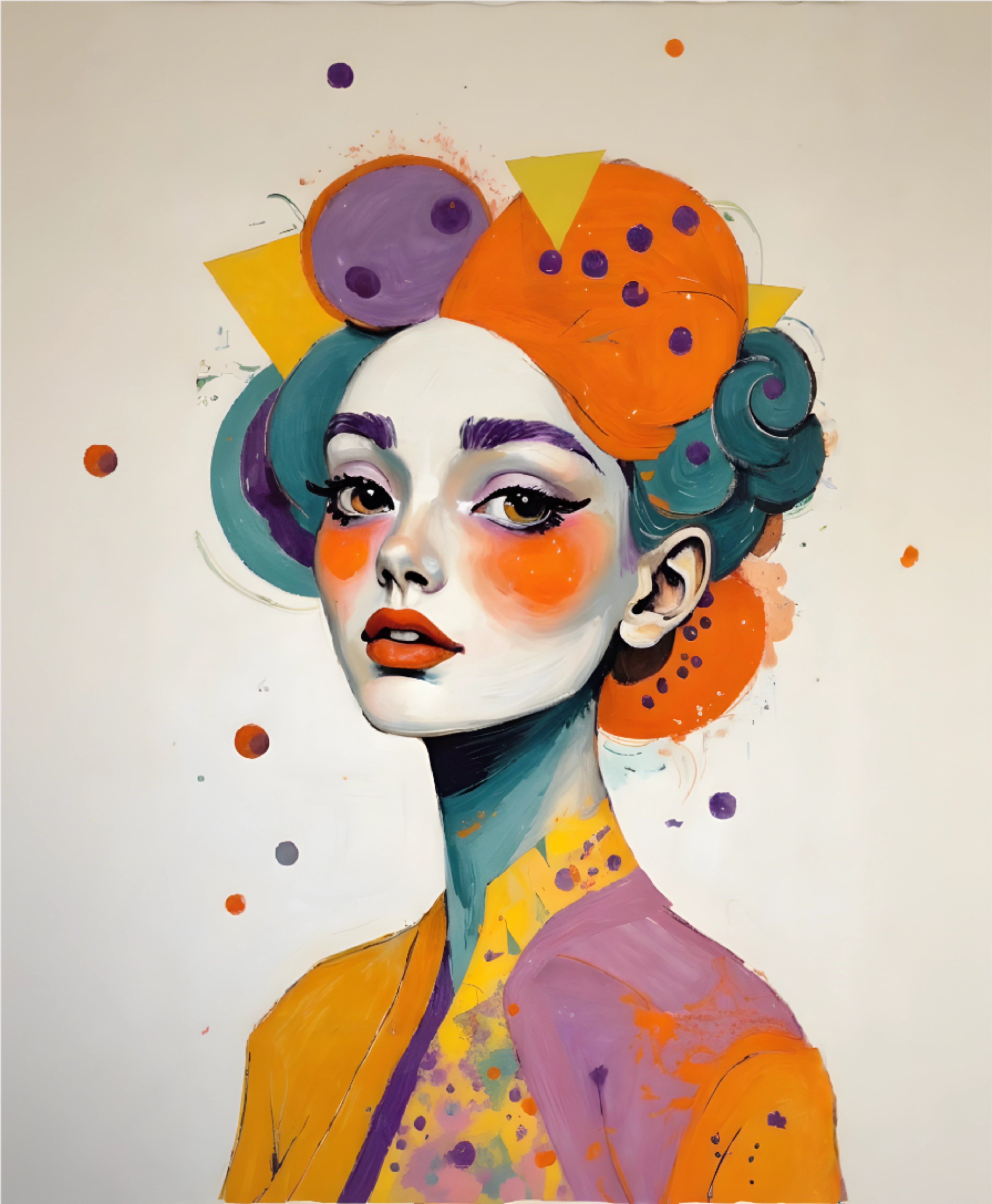 Colorful Abstract Portrait Art - Digital Design (no physical product will be send)