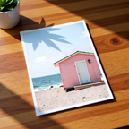 Pink Beach Cottage  - Digital Design (no physical product will be send)