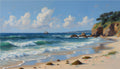 Seaside Beach — Coastal Landscape - Digital Design (no physical product will be send)