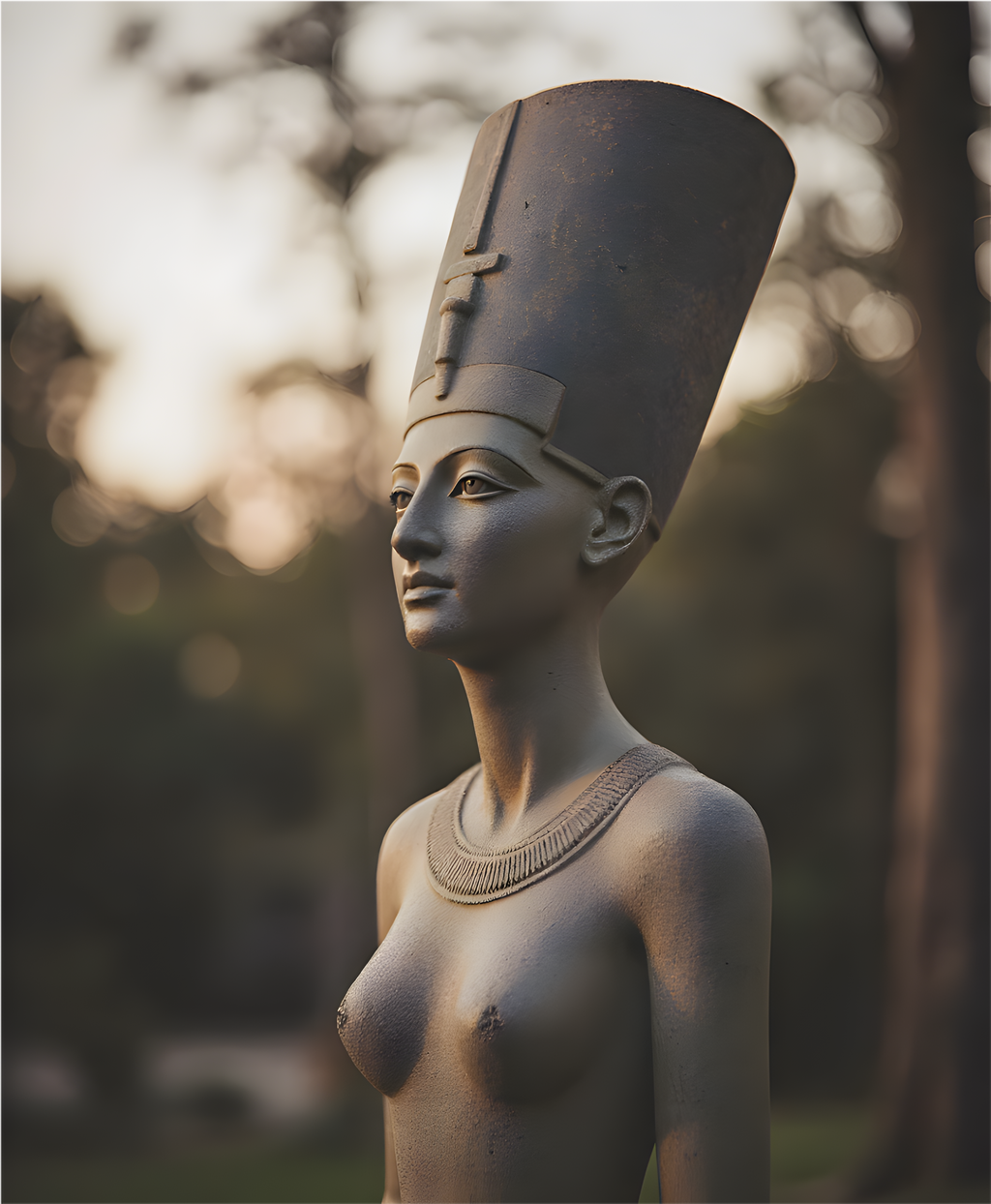 Nefertiti Bronze Statue - Egyptian Sculpture Photography - Queen of Egypt - Digital Design (no physical product will be send)