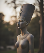 Nefertiti Bronze Statue - Egyptian Sculpture Photography - Queen of Egypt - Digital Design (no physical product will be send)