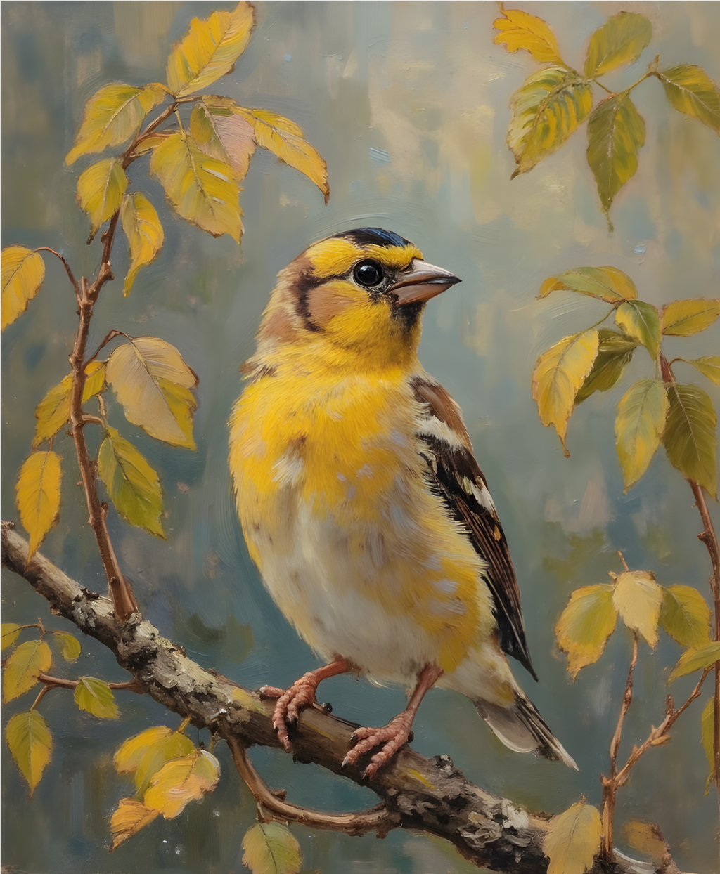 Goldfinch on a branch - Digital Design (no physical product will be send)