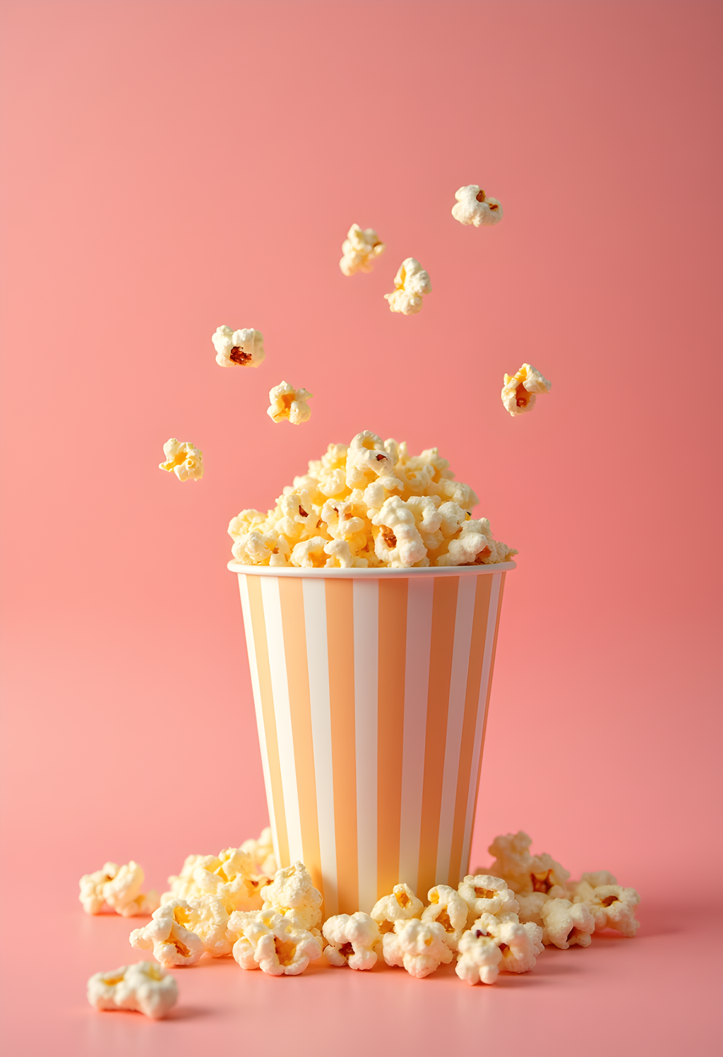 Popcorn with a pink background - Digital Design (no physical product will be send)