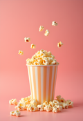 Popcorn with a pink background - Digital Design (no physical product will be send)