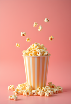 Popcorn with a pink background - Digital Design (no physical product will be send)